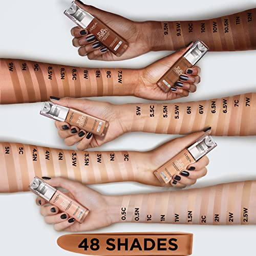 L'Oreal Paris True Match Liquid Foundation, Skincare Infused With Hyaluronic Acid, Spf 17, Available In 40 Shades, 2C Rose Vanilla, 30 Ml