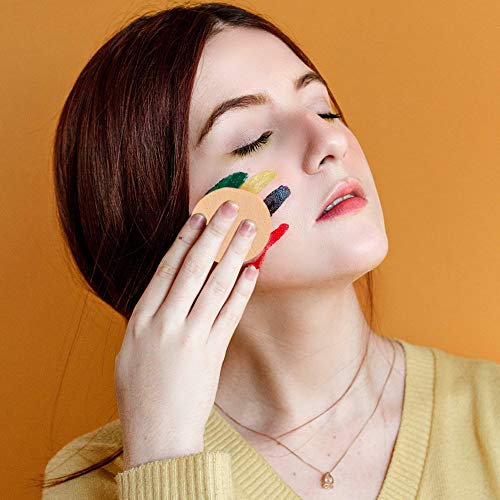 24 PCS Makeup Sponge Round Flat Face Paint Sponges Circle Makeup Sponge Applicator Latex Sponges Makeup Foam Sponge Washable Cosmetic Sponges Pac