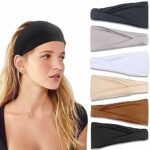 VENUSTE Headbands for Women's Hair, Neutral Knotted Head Bands for Adult Women Hair Accessories, Wear for Yoga, Fashion, Working Out, Travel or R