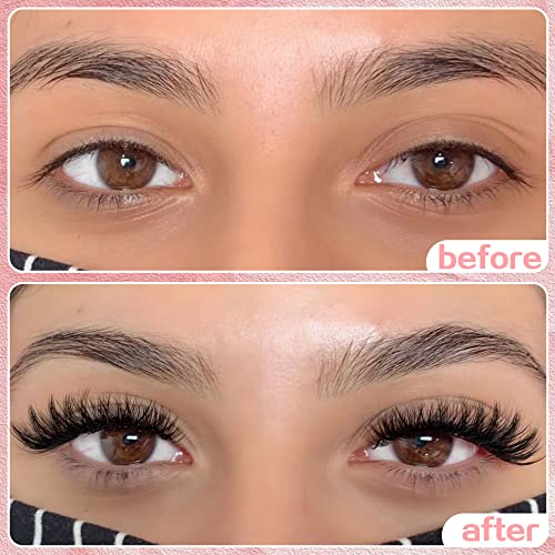 DIY Lash Extension Kit 200pcs Lash Clusters with Bond and Seal Individual Lashes Kit Cluster Lashes Wispy C D Curl False Eyelash Clusters by Ruai