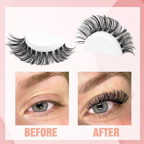 Lash Clusters 200Pcs Individual Lashes DIY Eyelash Extension D Curl Natural Look Wispy Clusters Lash Extension 8-16mm Mix Tray Fluffy Soft Faux M