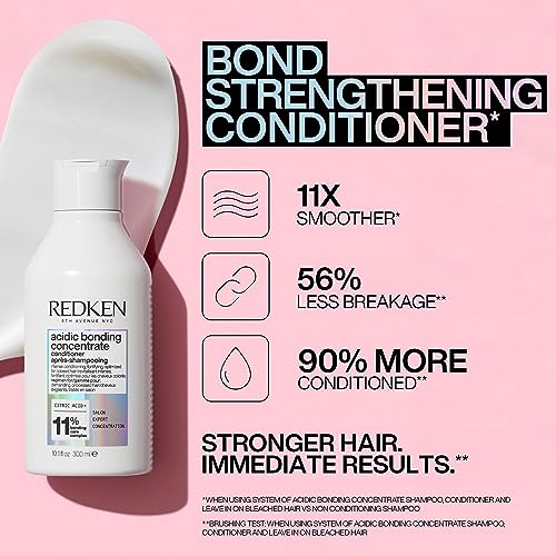 REDKEN Acidic Bonding Concentrate Conditioner, Strengthens Bonds, Intensely Conditions & Protects, For Dry, Damaged & Coloured Hair, 300ml