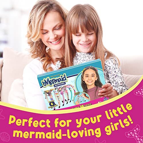 PURPLE LADYBUG Make Your Own Mermaid Headbands for Girls - Creative Mermaid Gifts for Girls 6 Years Old, Birthday Gifts for Kids 8-12, Arts & Cra