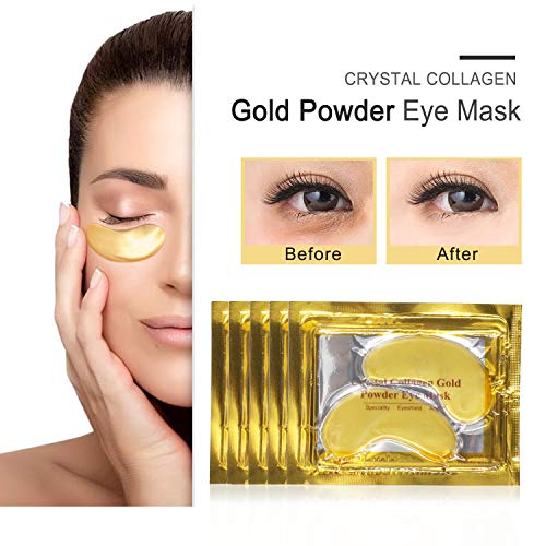 GNAPY 24K Gold Eye Treatment Mask Under Eye Patches Anti Aging Anti Wrinkle Eye Patches Moisturizing Mask for Puffy, Eyes Dark Circles, Hydrating