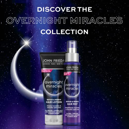 John Frieda Overnight Miracles Repair & Renew Leave-In Lotion Hair Mask 100 ml, Moisturising Hair Treatment for Dry Hair