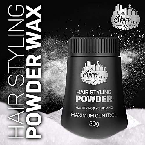 The Shave Factory Hair Styling Powder - Mattifying and Volumizing Powder, with comb types suitable for all areas of use, hair comb and powder wax