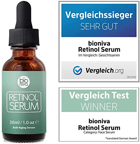 Retinol Serum - Retinol Liposome Delivery System with Vitamin C, Aloe, and Vegan Hyaluronic Acid - High Strength Anti Aging Serum for face, décol
