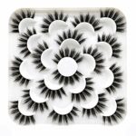 High Volume False Eyelashes 5D Faux Mink Lashes Handmade Dramatic Fluffy Natural False Eyelashes 10 Pairs Pack(5D16)