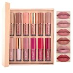 10Pcs Matte Liquid Lipstick with 2 Glitter lipstick Makeup Set, Matte Nude liquid Long-Lasting Wear Non-Stick Cup Not Fade Waterproof Lip Gloss M
