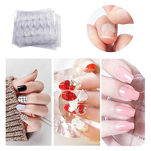 AWAVM Waterproof Breathable Jelly Double Sided Adhesive Tabs Nail Glue Sticker False Nail Tips for DIY Manicure Nail Art Decoration(240 Pack)