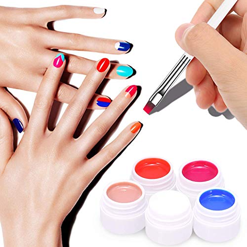 Anself 36 Mix Colors Gel Nail Polish Set,Gel Nail Kit UV Gel Nail Polish Acrylic Nail Kit Gel Polish Set for Nail Art Nail Design with Brush
