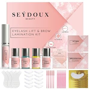 2 in 1 Professional Lash Lift and Brow Lamination Kit | Premium Eyelash Lifting, Perming, Curling and Eyebrow Perm | Semi-Permanent Salon Results