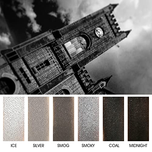 DE’LANCI PANDA Black Smokey Eyeshadow Palette Makeup,9 Colors Black Silver Gray White Eyeshadow Makeup Palette,Highly Pigmented Gothic Makeup Mat
