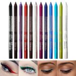 Eyeliner Pencil Set, 12 Color Eye Shadows Pen Eyebrow Pencil Eyeliner Eyebrow Lip Liner Pencil Eyeshadow Pencil Professional Eye Makeup Set