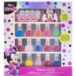 Disney Minnie Mouse - Townley Girl Non-Toxic Water Based Peel-Off Nail Polish Set with Glittery and Opaque Colors for Ages 3+, Perfect for Partie