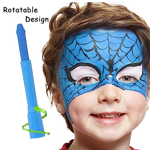 Face Paints For Children,UV Face Paint Stick,Colourful Body Paint Stick,Glow Under UV In Dark,6PCS Face Paint Crayons,Glitter Face Paint,Safe Pai