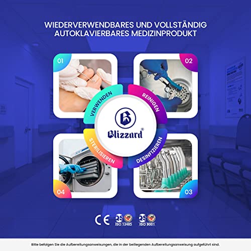 Blacks Files and Probe Podiatry Tools by Blizzard - German Forged - Blacks File Spoon and Swan Neck Probe Chiropodist Kit – Hospital Grade