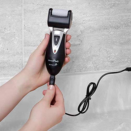 Electric Rechargeable Hard Skin Remover - Pedicure Foot File, Professional 3X Powerful Callus Remover for Dead Hard Cracked Skin, Coarse and Fine