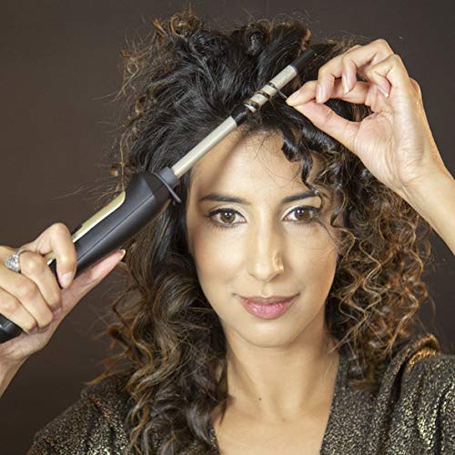 Bauer 38860 Tourma Pro Styler Curling Wand / Produces Professional Looking Curls For All Hair Types / Ultra Slim 9mm Barrel / 200° Heat / 360° Sw