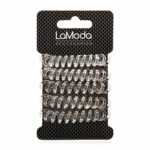 LaModa No Kinks Hair Ponytailer/Invisible Bobble. Clear. Pack of 5