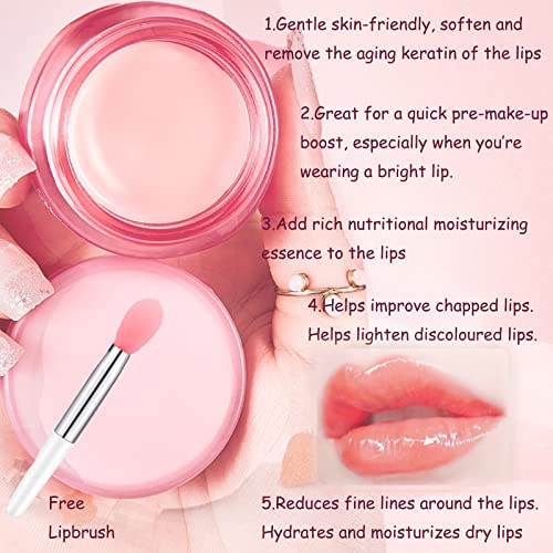 Lip Sleeping Mask Lip Mask Overnight Strawberry Lip Masks Skincare Lip Oils,Lip Moisturiser for Dry Chapped Peeling Cracked Lips Fades Lip Lines,
