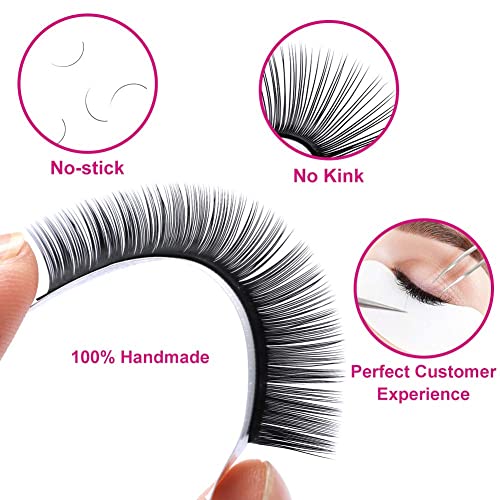 Eyelash Extensions 0.05mm D Curl Mix 8-14mm FADLASH Classic Lash Extensions 1:1 Individual Classic Eyelashes Black Matte Single Lashes Extension