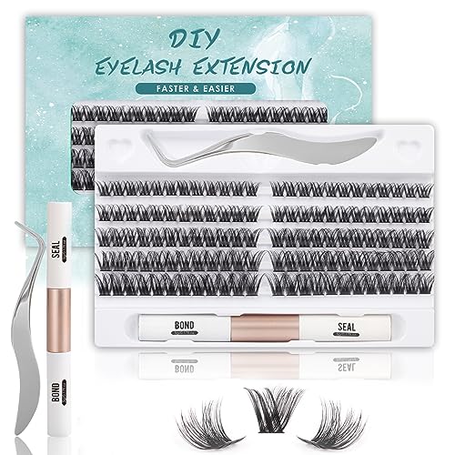 Cluster Lashes SISILILY Individual Lashes 72 Lash Clusters C D Curl Individual Cluster eyelashes DIY Lash Extensions Reusable False Eyelashes 3D