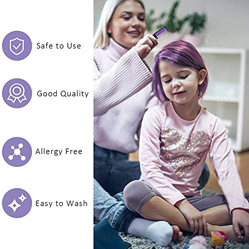 Hair Chalks for Girls, Hair Chalk Comb, 10 pcs Washable Hair Chalk Dye for Kids, Kids Makeup Sets for Girls, Girls Birthday Presents, for Birthda