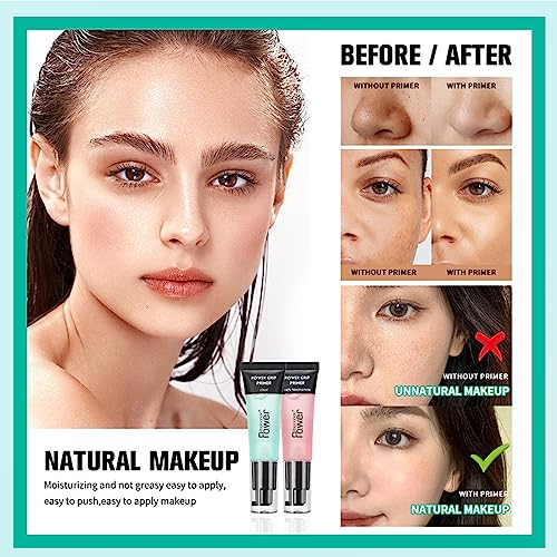 Power Grip Primer - Gel-Based Face Primer - Hydrating Primer Makeup - Brighten Glowing Face Radiance - Long Lasting Smoothing Moisturizing Makeup