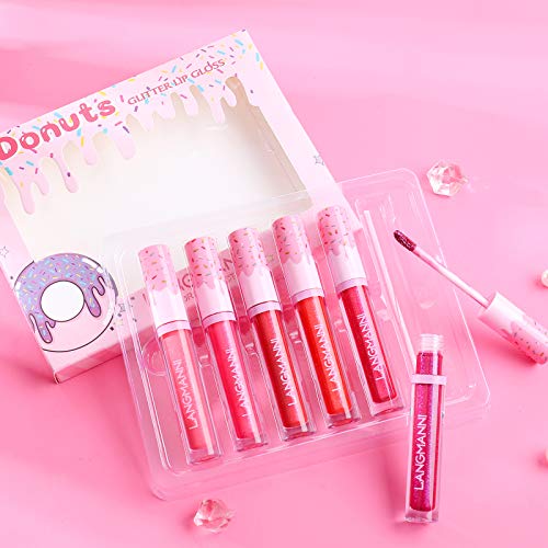 Mimore 6 Colors Matte Lipstick Set Matte Glitter Shimmer Magical Lipgloss Set pigment-rich matte colors Lipstick professional Lip Glaze Makeup Ki