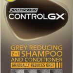 Just For Men Control GX 2-in-1 Shampoo & Conditioner, Gradually & Permanently Reduces Grey Hair With Each Wash – All Shades, 118 ml