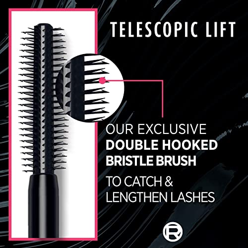 L'Oréal Paris Telescopic Mascara, Long-Lasting 36H Lift, Visible Lash Length Up to +5mm*, No Clumping & No Smudging & No Flaking, Telescopic Lift