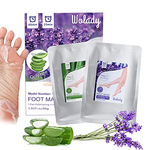 Foot Peeling Mask, Wolady Feet Peel Mask Exfoliating Socks Moisturizing Mask for Foot Care, Peeling Off Calluses & Dead Skin, Making Your Feet Sm