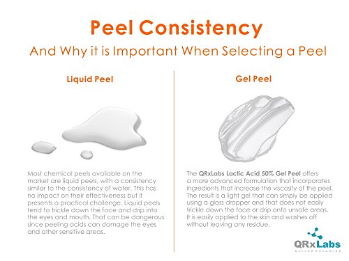 QRxLabs Lactic Acid 50% Gel Peel With Kojic Acid And Bearberry & Licorice Root Extracts - Professional Grade Chemical Face Peel - Alpha Hydroxy A