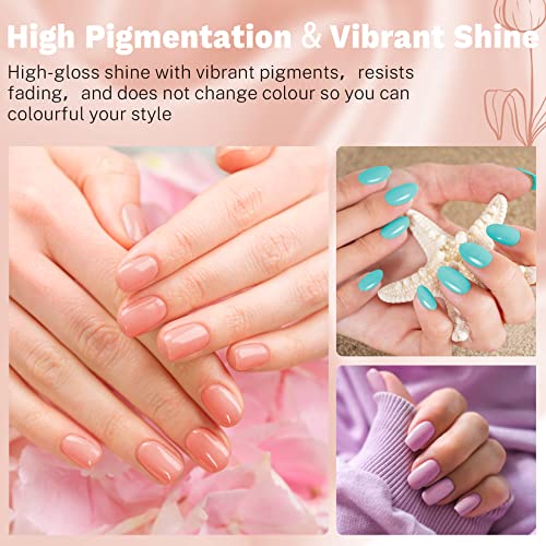 Gel Nail Kit, VANREESA with 36W U V LED Nail Lamp 16 Pcs Gel Nail Polish Set All Seasons Glossy Matte Top Base Coat Gel Nail Starter Kit White Re