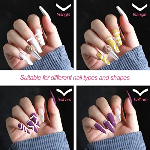 Hanyousheng 1440 Pcs French Nail Stickers, 30 Sheets French Manicure Stickers, Self-Adhesive French Tip Guides Nail Stickers for Gel Nails, Nail