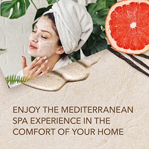 O Naturals Exfoliating Body Scrub Grapefruit & Vanilla Essential Oil Body Exfoliator - Organic Smoothing Body Scrub Exfoliator Dead Sea Salt Scru