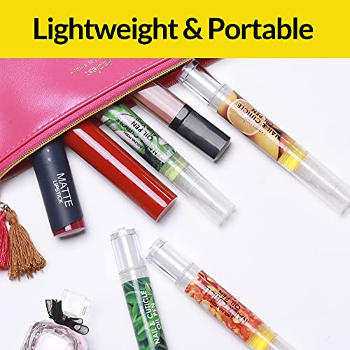 Lagunamoon 10 Pack Cuticle Oil Pens for Nail Care, 5ml Nail Oil Pens with Natural Ingredients to Moisturize and Nourish Dry Nails and Cuticles, C