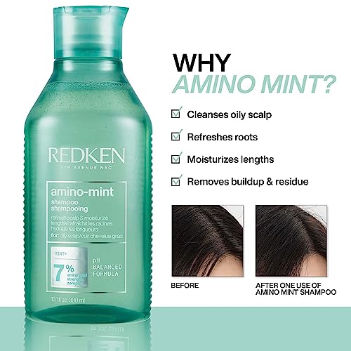 REDKEN Scalp Relief Shampoo, Soothing Formula, Cleanses and Purifies Greasy Hair and Sensitised Lengths, Refreshes the Roots and Adds No Weight,