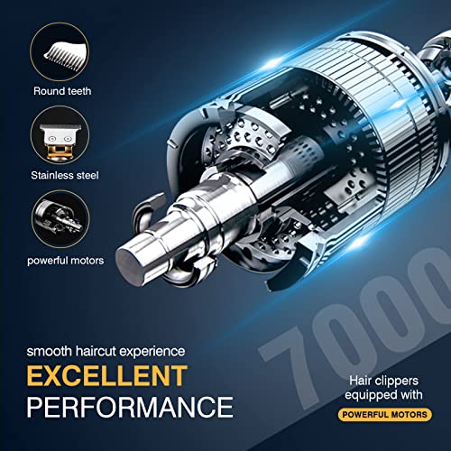 Hair Clippers Cordless Beard Trimmer Men Vintage T9 Fade Barber Machine Gold Zero Gap Electric Shape Up Professional Haircut with LCD USB Birthda