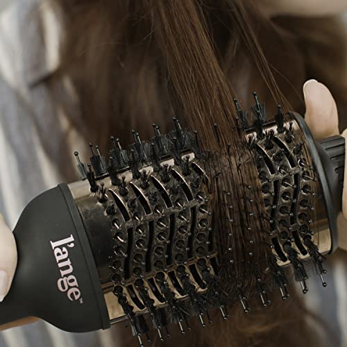 L'ANGE HAIR Le Volume 2-in-1 Titanium Brush Dryer Blush | Hot Air Blow Dryer Brush in One with Oval Barrel | Hair Styler for Smooth, Frizz-Free R