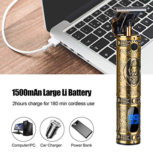 Suttik Hair Clippers for Men, Beard Trimmer, Zero Gapped Trimmer T-Blade Trimmer Clippers for Hair Cutting, Cordless Trimmers Professional Barber