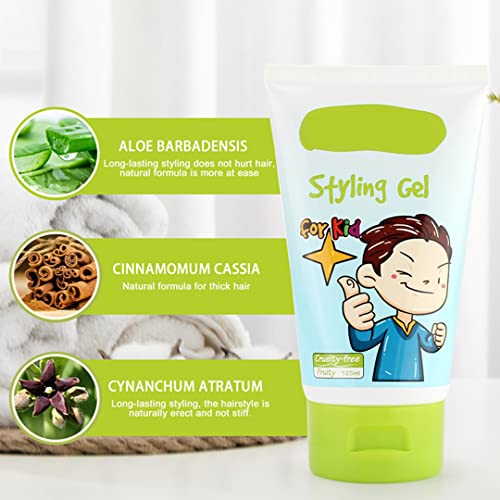 Kids Hair Gel,Styling Gel for Kids All Natural Baby Hair Gel Medium-Strong Hold | Alcohol-Free |Fruit fragrance| 4.4oz.