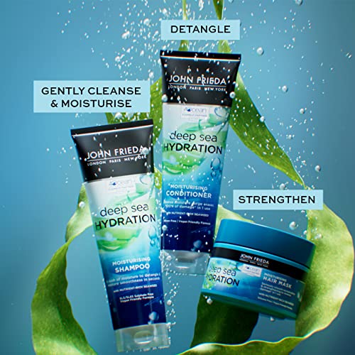 John Frieda Deep Sea Hydration Moisturising Hair Mask, Deep Conditioning Smoothing Treatment for Dry, Damaged Hair 250ml
