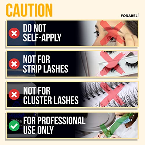 Elite Fast Dry Time Eyelash Extension Glue - Forabeli 5ml / 1 Sec Drying time/Retention – 7 Weeks/Maximum Bonding Power/Black Adhesive for Semi-P