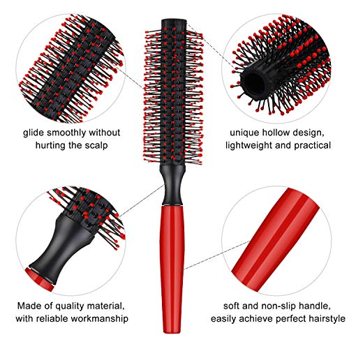 Quiff Roller Round Men's Hair Brush Quiff Comb Round Hair Styling Brush for Blow Drying Hair Styling Tool (1 Pack, Style A)