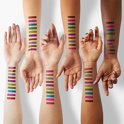 Ownest 10 Colors Liquid Glitter Eyeliner, Metallic Shimmer Glitter Eyeshadow, Long Lasting Waterproof Shimmer Sparkling Eyeliner Eye Shadow-10pcs