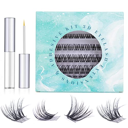 Cluster Lashes SISILILY Individual Lashes 72 Lash Clusters C D Curl Individual Cluster eyelashes DIY Lash Extensions Reusable False Eyelashes 3D