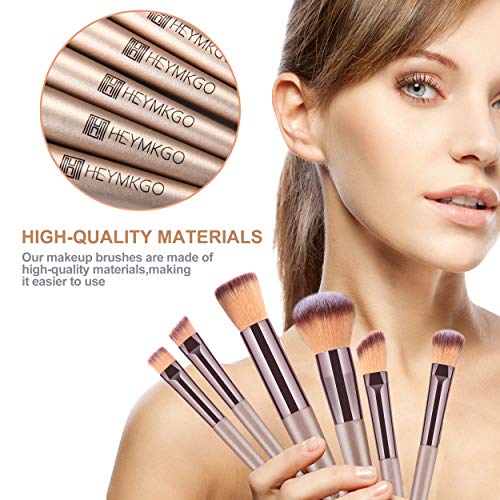 Makeup Brushes 15 Pcs Make Up Brushes Set Professional Champagne Gold Makeup Brush Pack Foundation Blending Powder Blush Concealers Eyeshadow Eye