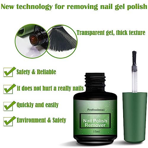 Gel Nail Polish Remover Effective Gel Polish Remover, Easily Quickly Soak off Gel Polish in 2-5 Minutes, No Need for Foil, Soaking or Wrapping, D